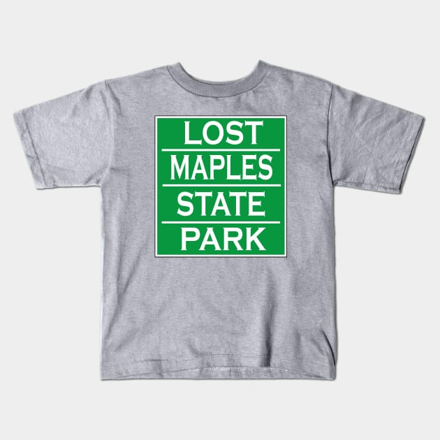 LOST MAPLES STATE NATURAL AREA Kids T-Shirt by Cult Classics